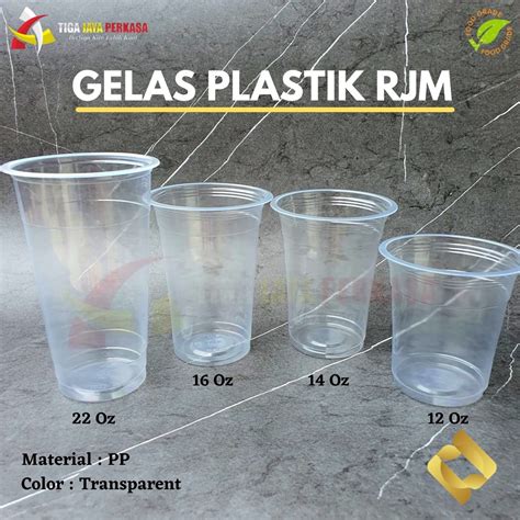 Jual Gelas Plastik Cup Sealer 3gr Rjm Tiipis Gelas Pp 12oz 14oz 16oz 50pcs Shopee Indonesia