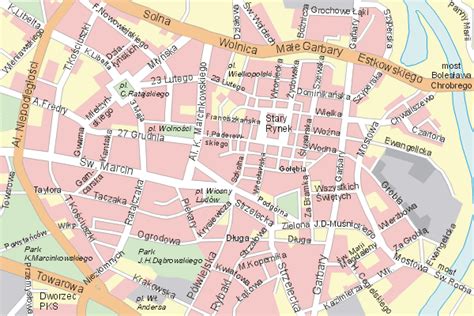 W skład miasto poznań administracyjnie wchodzi 112 części, m.in. Mapa Poznania Z Ulicami | Mapa