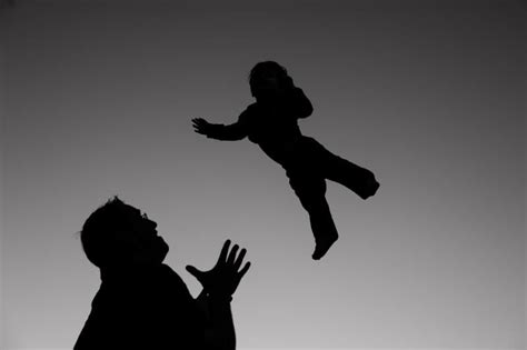 Lovely Picture Of A Dad Tossing His Child Human Silhouette Pictures