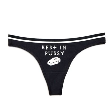 Rest In Pussy Sexy Thongs Panties Black Ebay