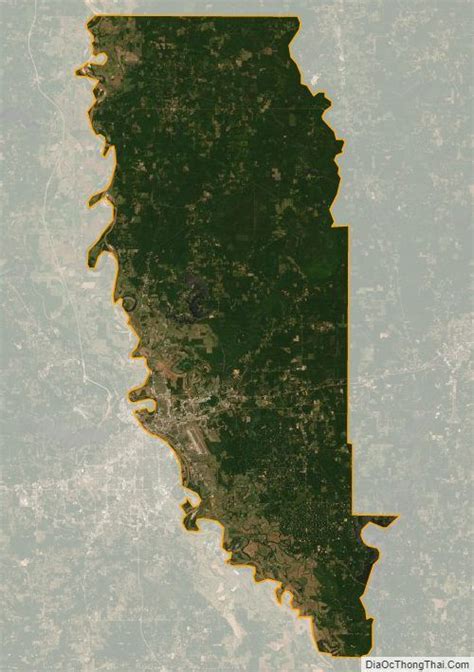 Satellite Map Of Bossier Parish Louisiana Louisiana