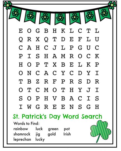 Free Printable St Patricks Day Crossword Puzzles Printable Crossword