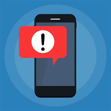 Premium Vector Alert Message Mobile Notification On The Smartphone