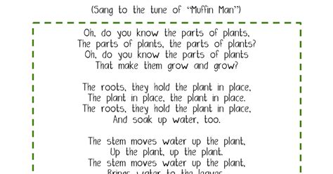 We humbly offer these songs as part of the new, emerging culture of awakening that is. Plants printables (With images) | Plant song, Plants, Education