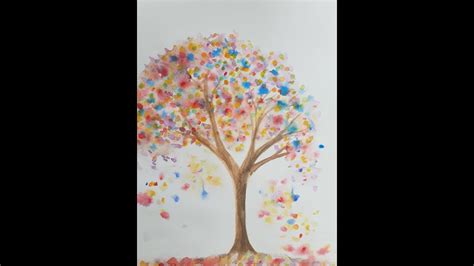 Childrens Art Lesson Rainbow Tree Painting Youtube