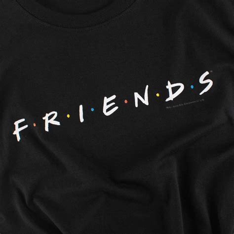 Popfunk Classic Friends Tv Show Logo Black T Shirt And Stickers Buy