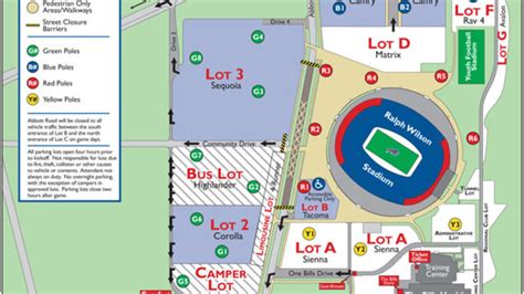 Ralph Wilson Stadium Parking Lot Map Cities And Towns Map