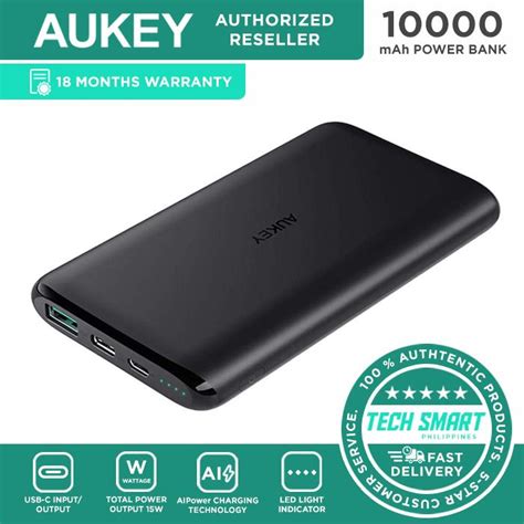 Aukey basix 10000mah wireless chargin. AUKEY PB-XN10 10000mAh USB C Power Bank Dual Output for ...