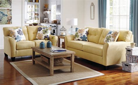 How Sweet Is This Yellow Sofa Set This Can Surely Brighten Any Room