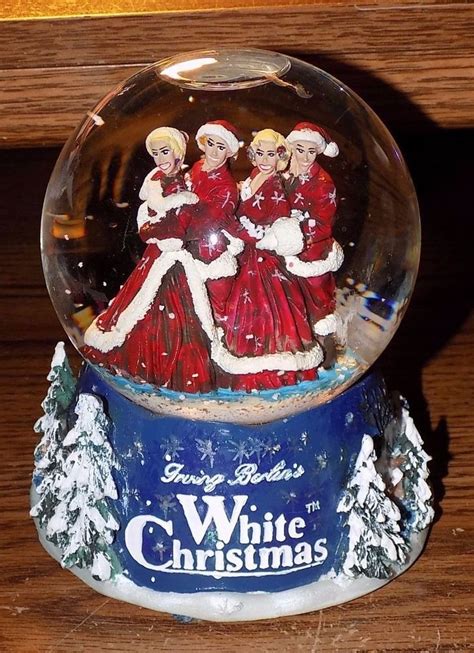 Irving Berlins 2000 White Christmas Musical Snow Globe Rare Htf Euc