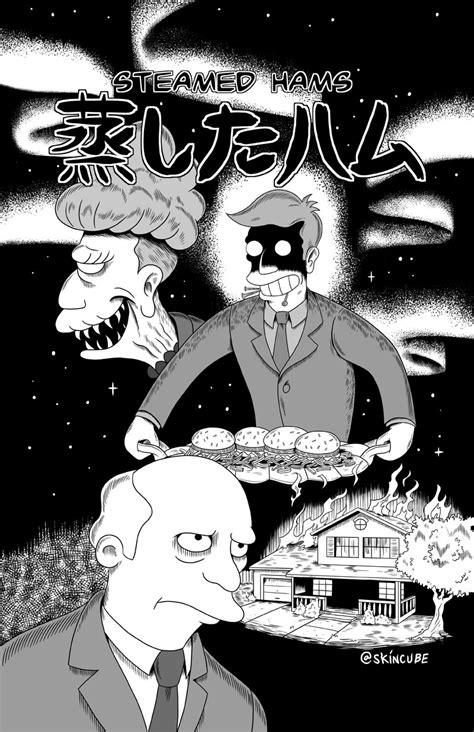 Gary Chalmers Seymour Skinner Junji Ito Series The Simpsons Commentary Highres Itou