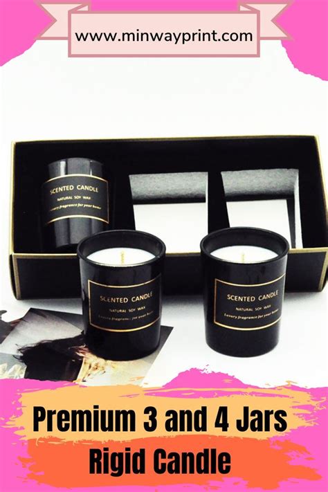 Premium 3 And 4 Jars Rigid Candle T Packaging Set Boxes Candle Packaging Candle Box
