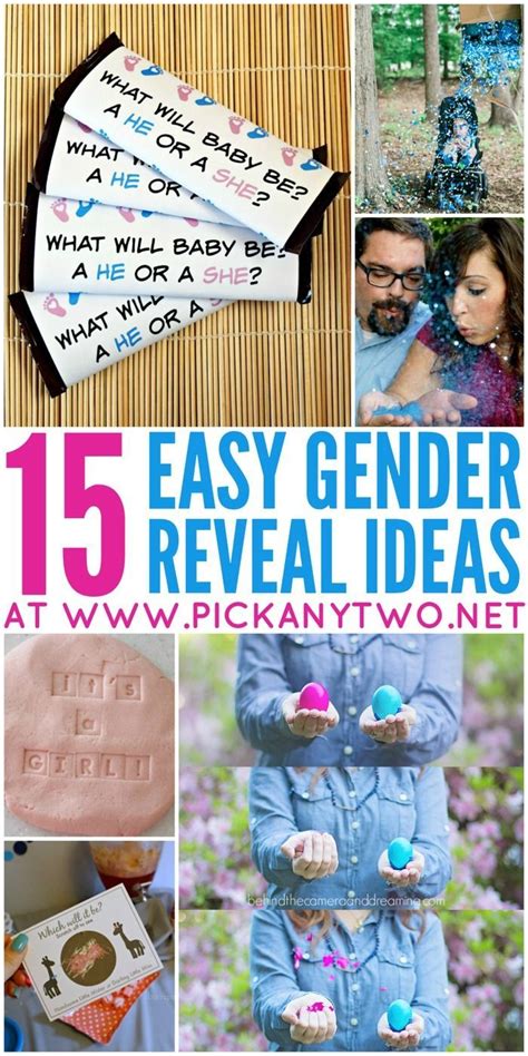 5 genius gender reveals that anyone can diy. 15 Easy Baby Gender Reveal Ideas | Baby gender reveal party, Baby gender, Simple gender reveal