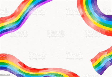 rainbow flag brush style isolate on white backgroundlgbt pride month watercolor texture concept