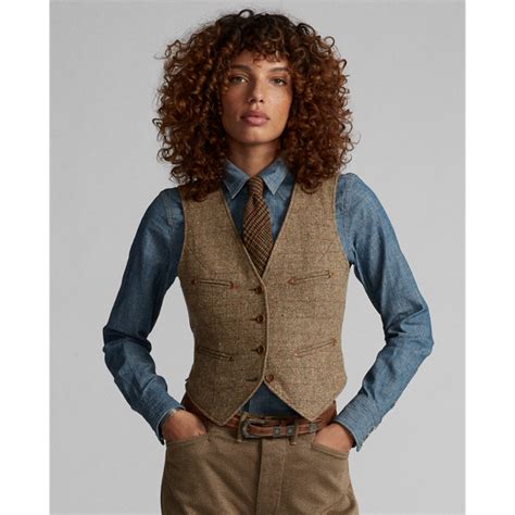 Donegal Tweed Wool Blend Waistcoat For Women Ralph Lauren® Uk Женская мода Мода Костюм
