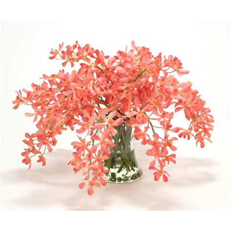 Shop the largest selection of scrapbooking supplies in the world. Coral Vanda orchids in hourglass vase | Free Shipping in ...