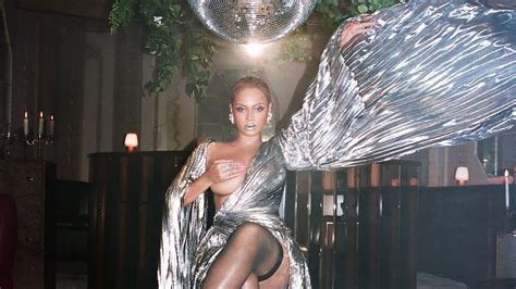 Beyonce Stuns Fans In Topless Gucci Silver Disco Dress Amid Renaissance Album Leak See Photos
