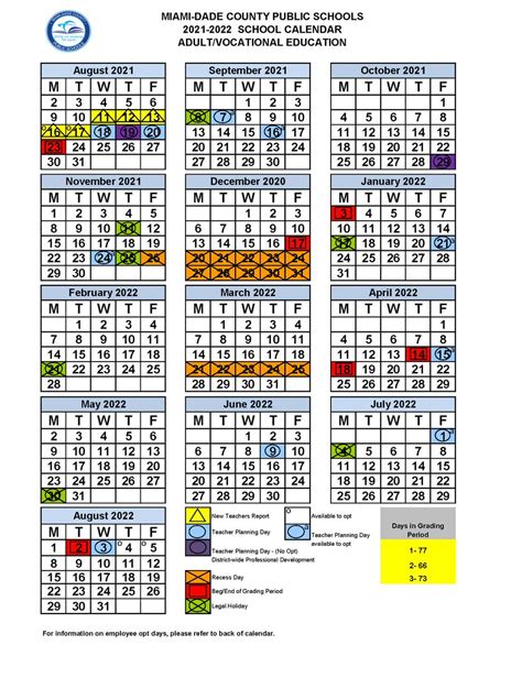 Calendario Escolar 2022 Miami Dade 2021 2022 Calendario Escolar 2021
