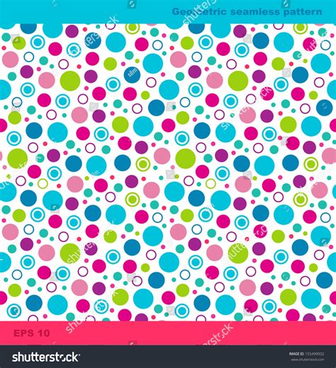Seamless Geometric Pattern With Circles Simple Background