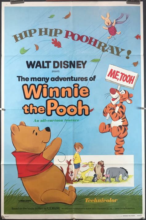 The Many Adventures Of Winnie The Pooh Original Vintage Walt Disney