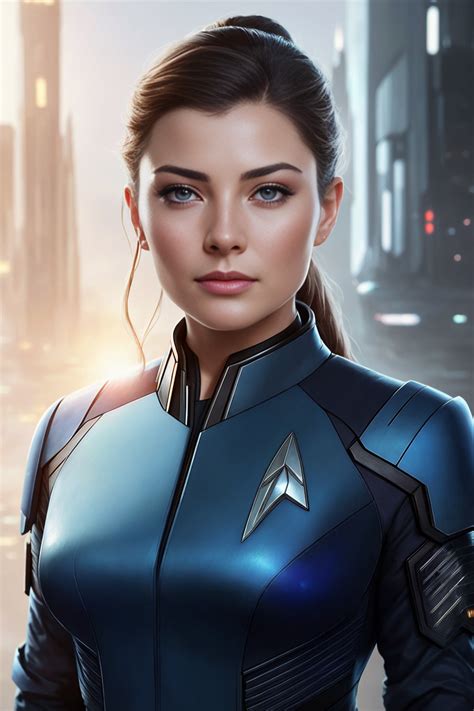 Beautiful Female Star Trek Starfleet Officer In Star Trek Models Star Trek Art Star
