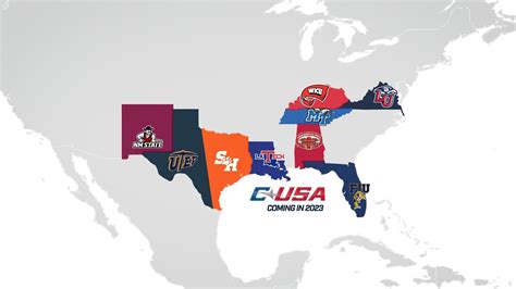 2023 Conference Usa Map Youtube