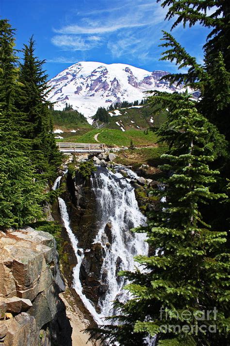 Mt Rainier Myrtle Falls Photograph By Donald Sewell