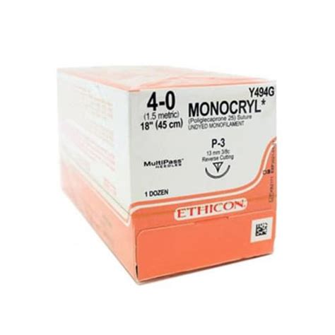 Ethicon Monocryl Sutures 4 0 Medical Supplies And Equipment