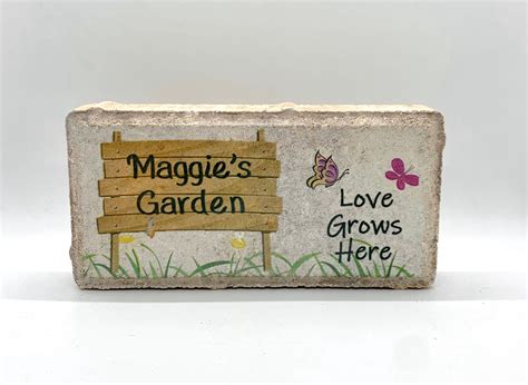 Personalized Garden Stonelove Grows Here Personalized Etsy