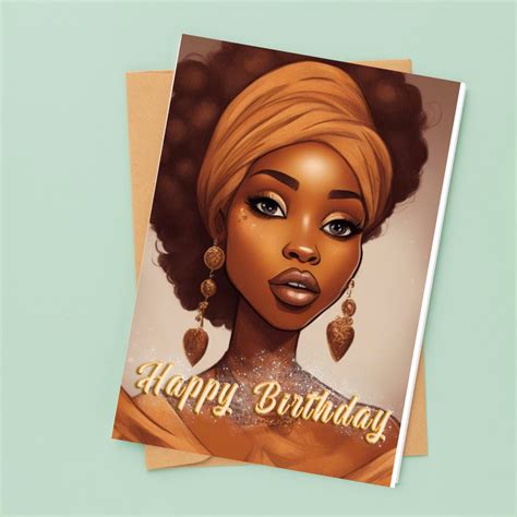 African American Birthday Card For Black Woman Black Women Birthday Cards Cards For Black