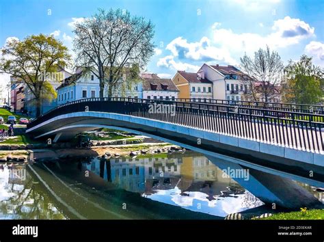 Bridge Over The River In Troyetskoye Predmestye St Trinity Suburb Historical Center Of Minsk