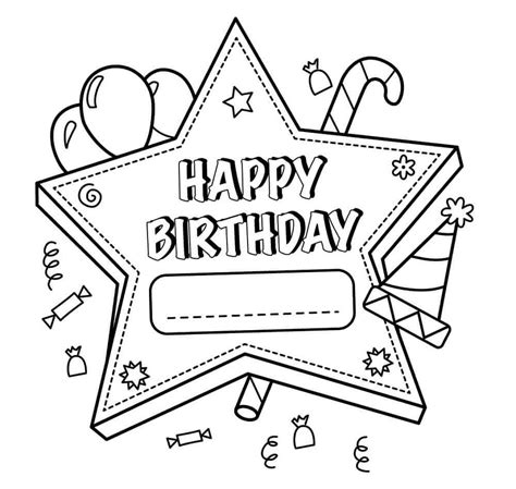 Color pictures of piñatas, birthday cakes, balloons it's my birthday, too! 25 Free Printable Happy Birthday Coloring Pages