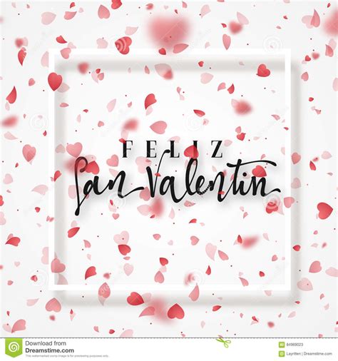 Wondering how to say happy valentine's day in spanish? Happy Valentines Day. Lettering Spanish Inscription ...