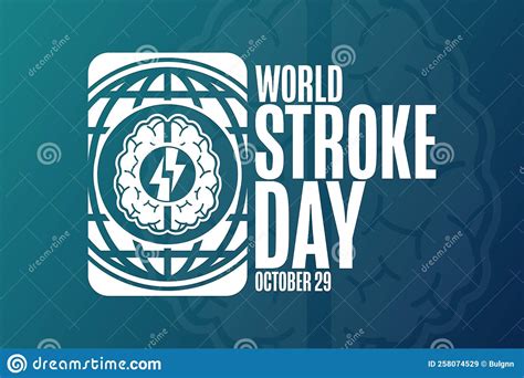 World Stroke Day October 29 Holiday Concept Stock Vector