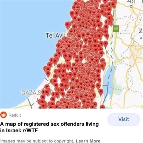 Gaza S A Map Of Registered Sex Offenders Living In Israel Visit Images May Be Subject To