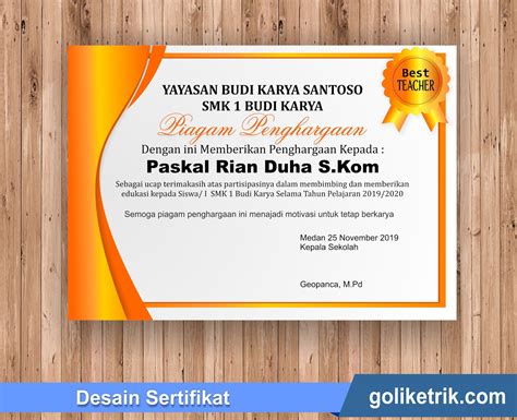 Download Sertifikat Piagam Penghargaan