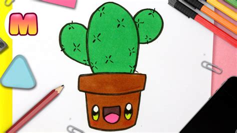 Como Dibujar Un Cactus Kawaii Dibujos Kawaii Faciles Aprender A