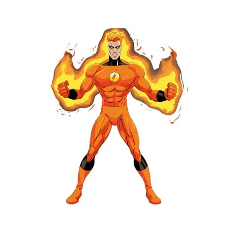 Premium Vector Comics About Superheroes Human Torch Superhero Fire