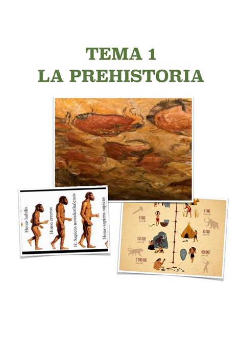 Tema 1 La Prehistoria By Jose Issuu