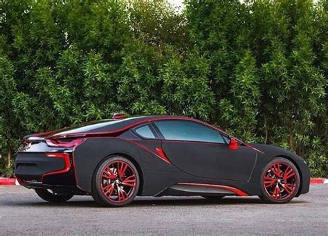 While the black color stands for the elegance and excellence of the company. Custom black and red BMW i8 | New cars, Red car, Bmw i8