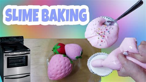Slime Baking Making Strawberry Cupcake Satisfying Slime Asmr And So