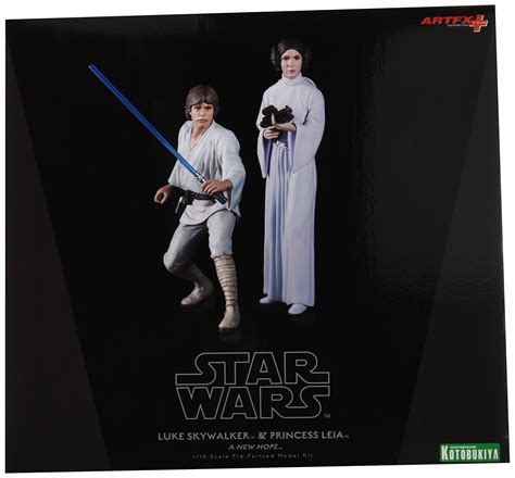 Kotobukiya Star Wars Luke Skywalker And Princess Leia Artfx Statue Ebay