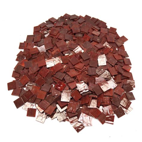 3 4 Red Opalescent Stained Glass Chips 700 Pieces Delphi Glass