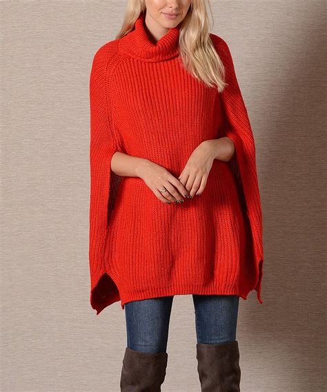 Take A Look At This Red Oversize Turtleneck Sweater Today Oversized Turtleneck Sweater