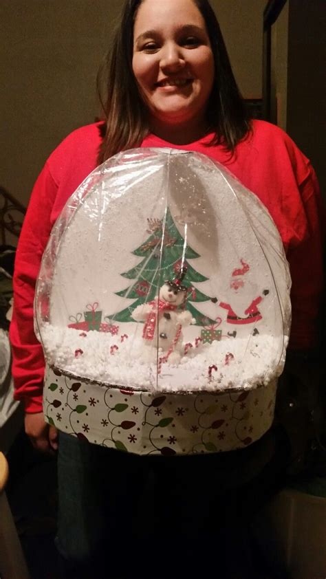 snow globe ugly sweater used air mattress pump and shrink wrap bag diy ugly christmas