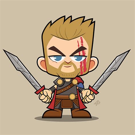 Sprite animations can be drawn on html5 canvas and animated through javascript. Chibi Thor Ragnarok on Behance