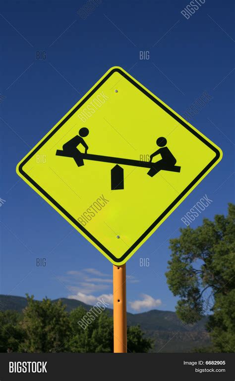 Playground Road Sign Image And Photo Free Trial Bigstock