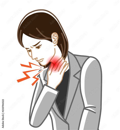 Sore Throat Physical Disease Image Clip Art Adults Men Line Clip Art Library