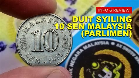 💲duit Syiling 10 Sen Malaysia Parlimen 10 Cents Malaysian Coin