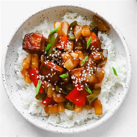 Sweet And Sour Tofu With Vegetables Vegan Recipe Daughter Of Seitan